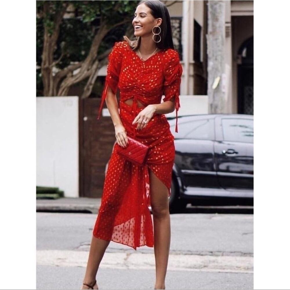 Alice McCall Red Silk “I feel it coming” Dress